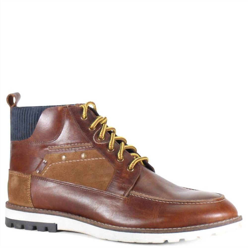 NEW DIBA TRUE men's blanken ship lace up leather boots in tan
